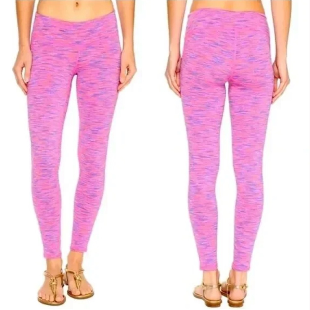 Lilly Pulitzer Tiki Pink Luxletic Leggings Sz L
